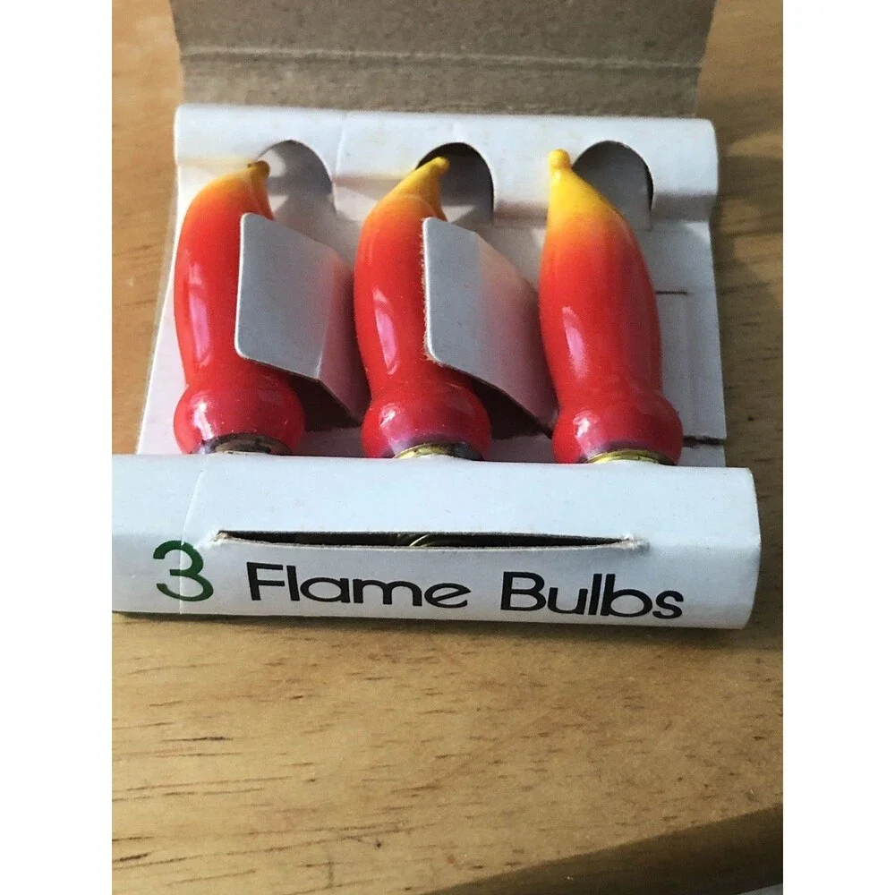 Vintage 3 Flame Bulbs In Original Package Unused